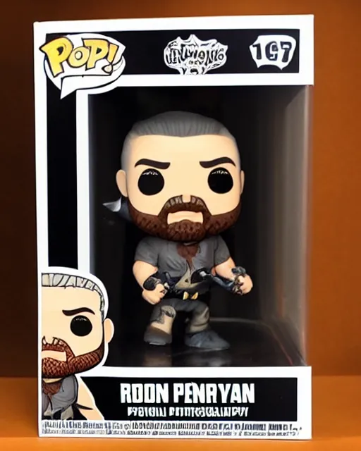 Image similar to Ron Perlman Funko Pop. Photographic, photography