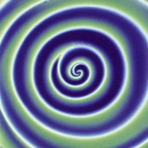 Image similar to effect of cold deformation on a spiral dislocation at the atomic level.