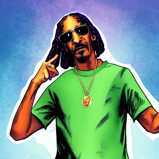 Prompt: '' Snoop dog as a comic super hero, 4k, detailed, photorealistic, NY landscape''