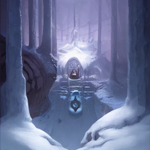 Image similar to the emperor of frost by andreas rocha, a cold warrior