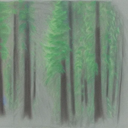 Prompt: Abstract sketch of the power of the boreal forest