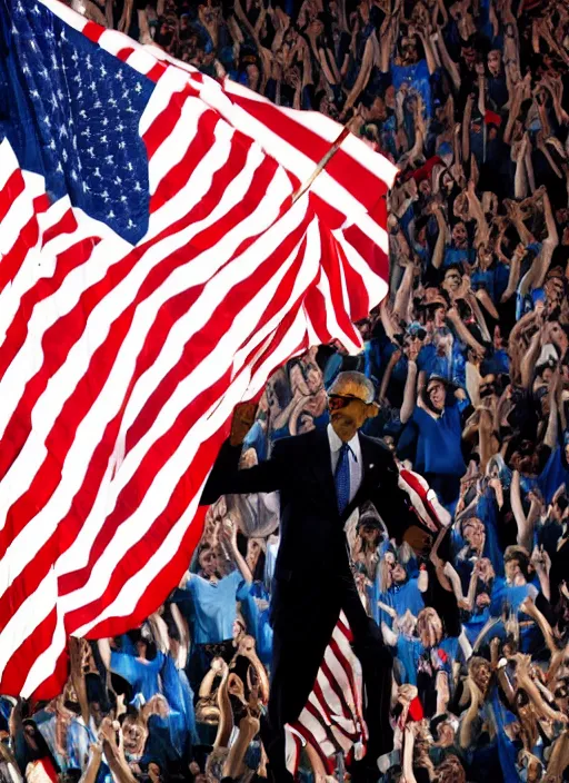 Image similar to Barack Obama capturing the flag in Facing Worlds, Unreal Tournament, 4k