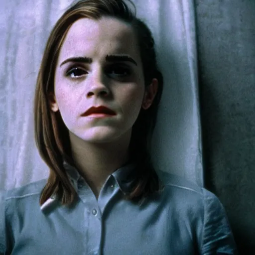 Prompt: still of emma watson in silence of the lambs