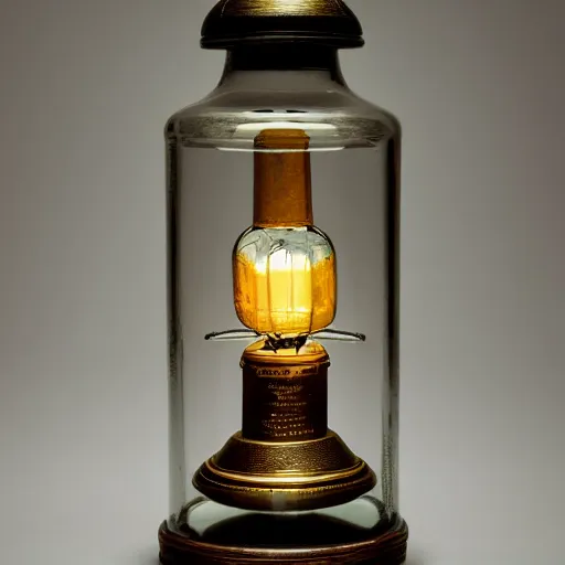 Image similar to a beautifully lit, award winning photo of a specimen bell jar from a cabinet of curiosities