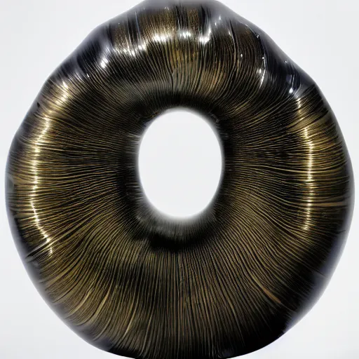 Image similar to an extremely reflective polished raytraced quantum homunculus jube slant metallic hypersculpture made of obsidian chrome ferrofluid magnesium opal citrine porcelain jubbleflups