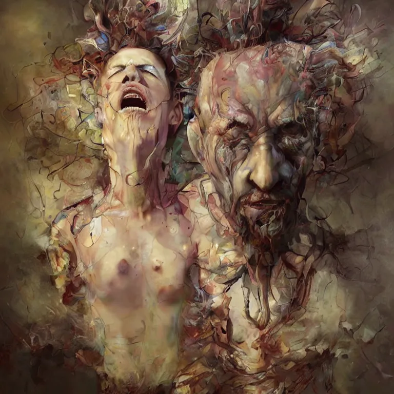 Prompt: caparezza in the style of adrian ghenie, 3 d render, esao andrews, jenny saville, surrealism, dark art by james jean, ross tran