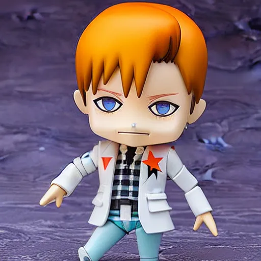 Image similar to a david bowie nendoroid, product shot