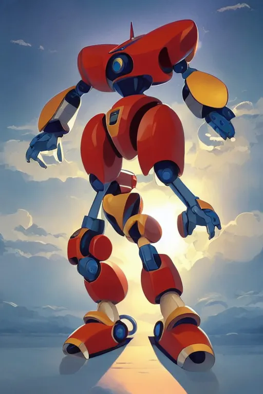 Image similar to metabots medabots medarotto medarot robot minimalist comics, behance hd by jesper ejsing, by rhads, makoto shinkai and lois van baarle, ilya kuvshinov, rossdraws global illumination ray tracing hdr radiating a glowing aura