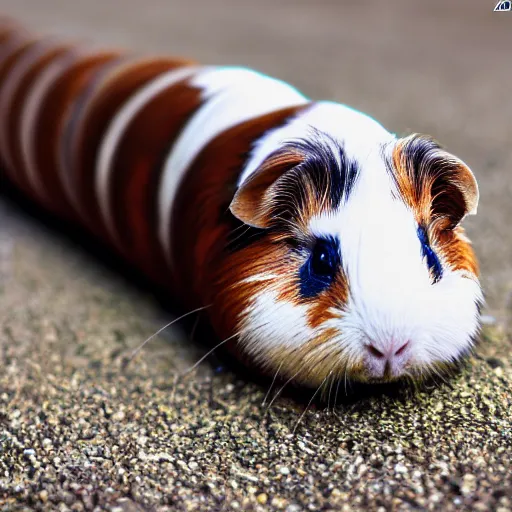 Prompt: a cute guinea pig centipede, 4 k photo