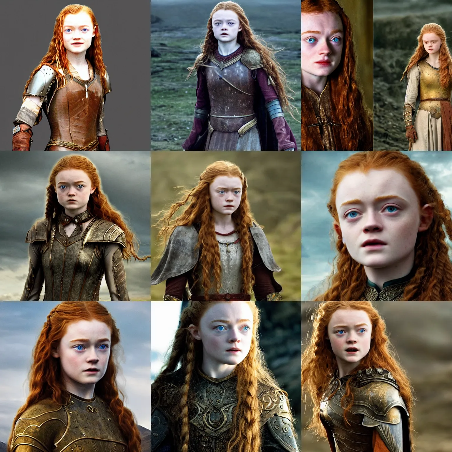 Prompt: Sadie Sink as Eowyn