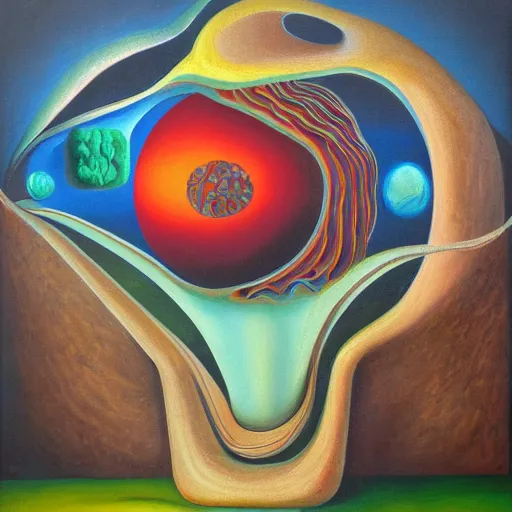 Image similar to the aquarius mind, surrealism, oil on canvas, masterpiece, award - winning