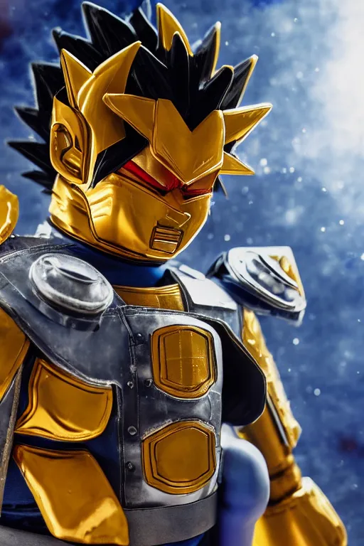 Image similar to high detail photography of saiyan space armor.