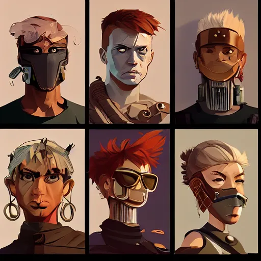 Image similar to face icon stylized minimalist mad max beyond thunderdome, loftis, cory behance hd by jesper ejsing, by rhads, makoto shinkai and lois van baarle, ilya kuvshinov, rossdraws global illumination