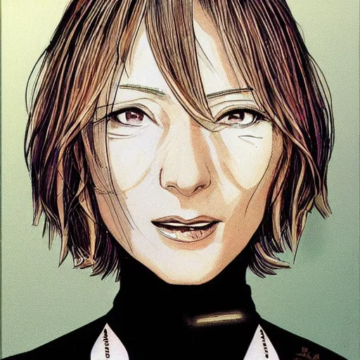 Image similar to An anime portrait of cate blanchett ,by Katsuhiro Otomo