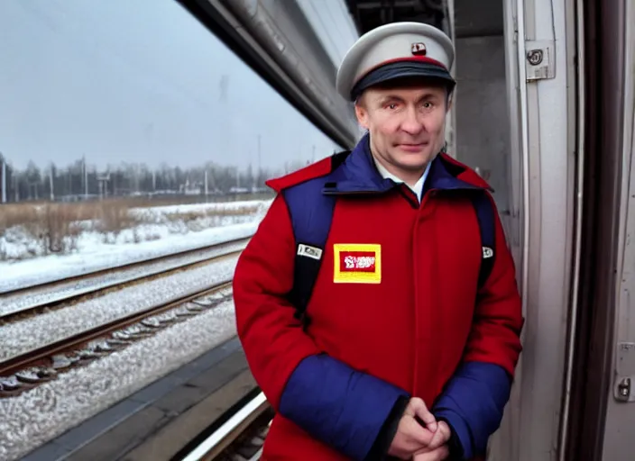 Image similar to train driver of the Russian Railways