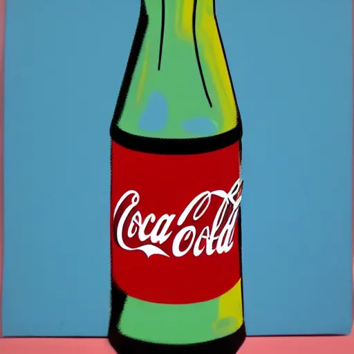 Image similar to coca cola painted by andy warhol