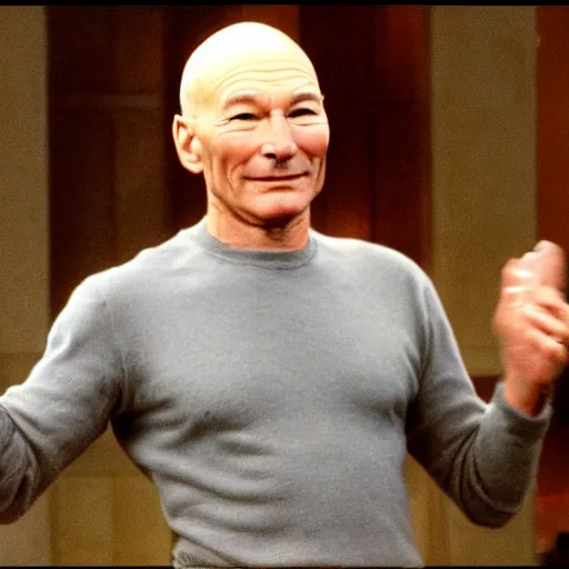 Image similar to patrick stewart with hair