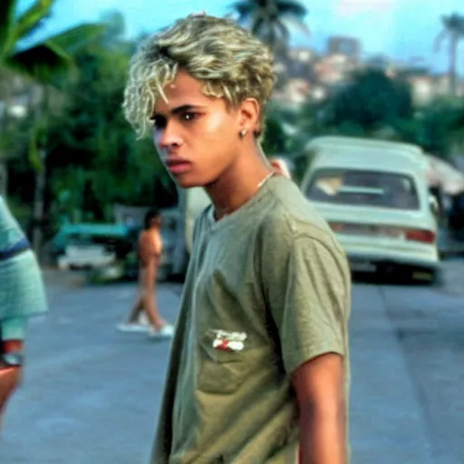 Prompt: a film still of Giorno Giovanna in city of god(2002)