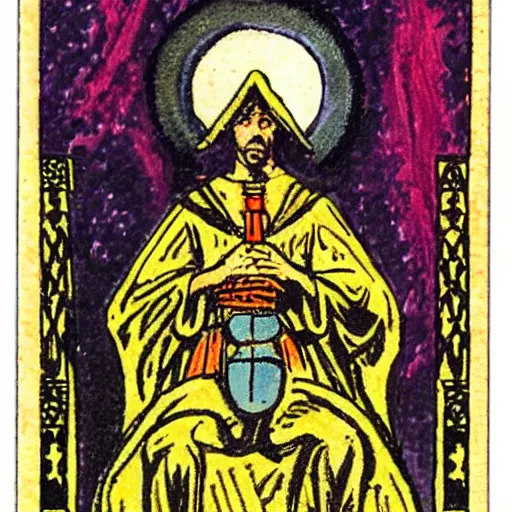 Prompt: tarot card of the magician