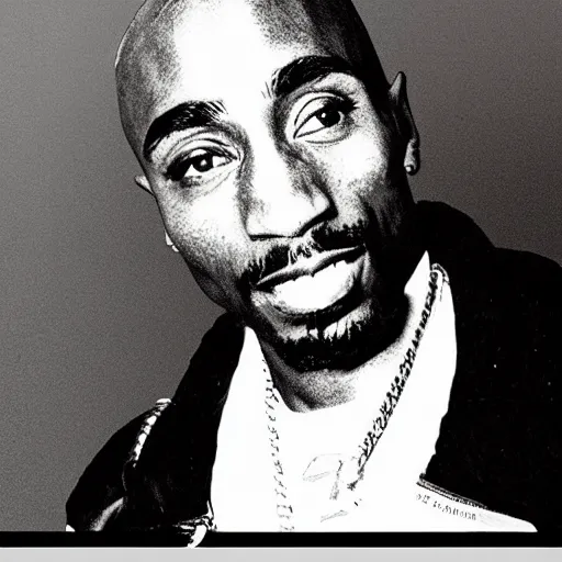 Image similar to tupac shakur, 9 0 years old, photograph realistic