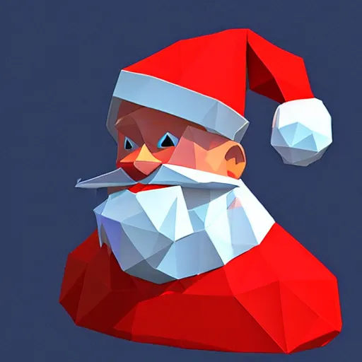 Image similar to low poly santa claus