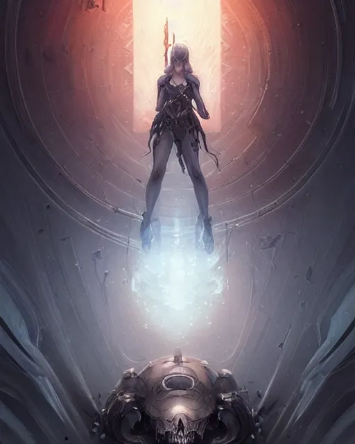 Image similar to Death is swallowed up in victory, artwork by artgerm, scifi, D&D, extraordinary phenomenon, fantasy, intricately detailed, elegant, digital painting, smooth, sharp focus, art by Greg Rutkowski and Ruth Asawa and Eric Wallis