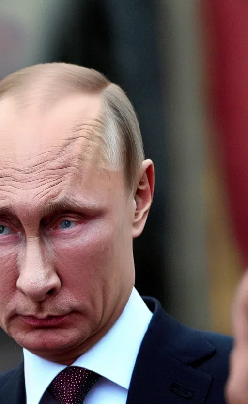 Prompt: high quality photo of vladimir putin. he looks like a pathetic old, ugly, angry man