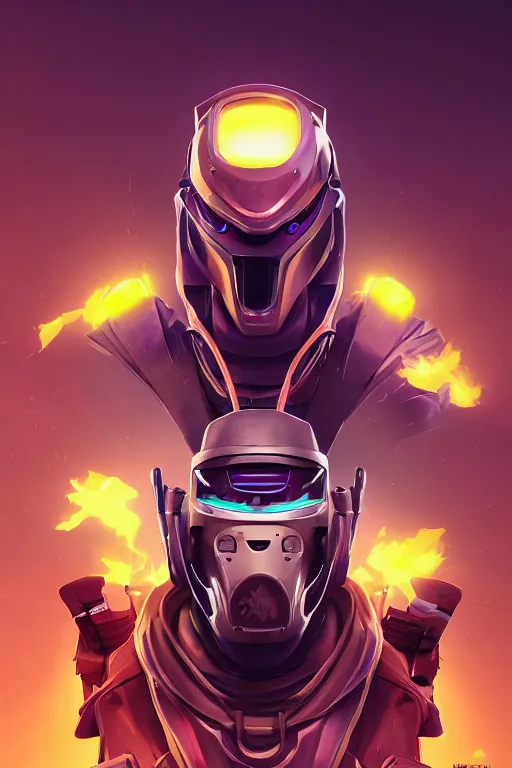 Image similar to epic mask helmet robot ninja portrait stylized as fornite style game design fanart by concept artist gervasio canda, behance hd by jesper ejsing, by rhads, makoto shinkai and lois van baarle, ilya kuvshinov, rossdraws global illumination radiating a glowing aura global illumination ray tracing hdr render in unreal engine 5