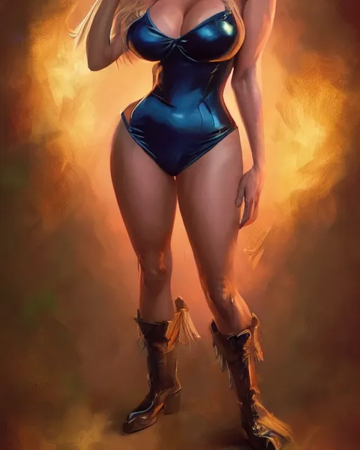 Prompt: full body portrait of Stormy Daniels by Stanley Artgerm Lau, WLOP, Rossdraws, frank frazetta, Andrei Riabovitchev, Marc Simonetti, tranding on artstation