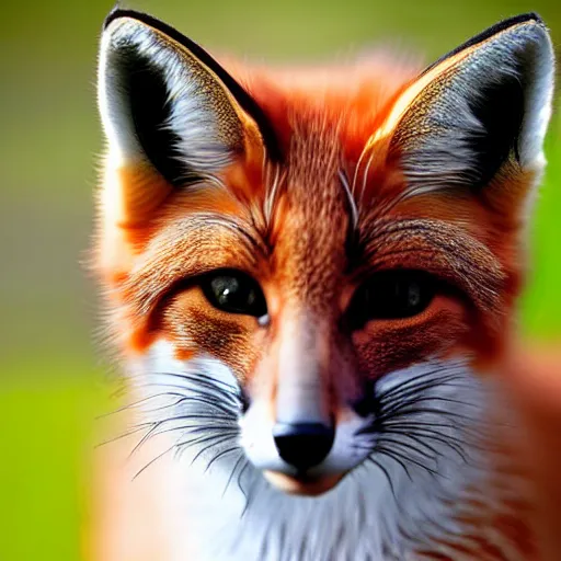 Image similar to a feline fox - cat - hybrid, animal photography