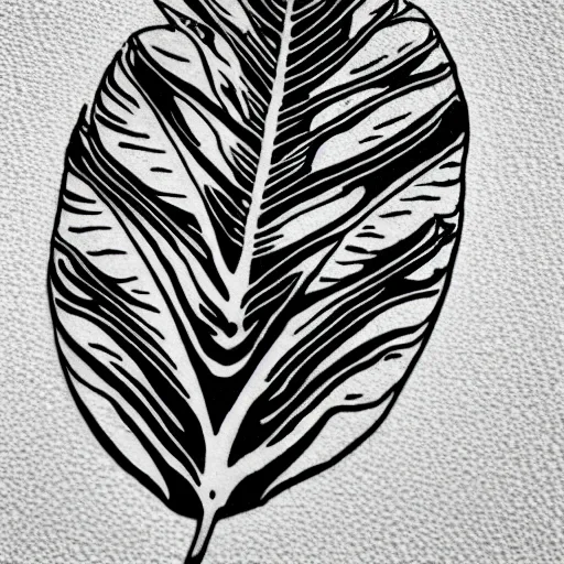 Image similar to tattoo stencil of a monstera deliciosa leaf