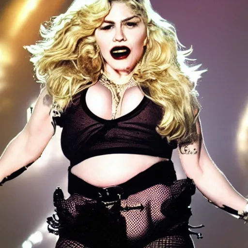 Image similar to extremely fat madonna