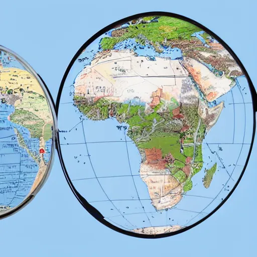 Prompt: An extension lead stretching across continents