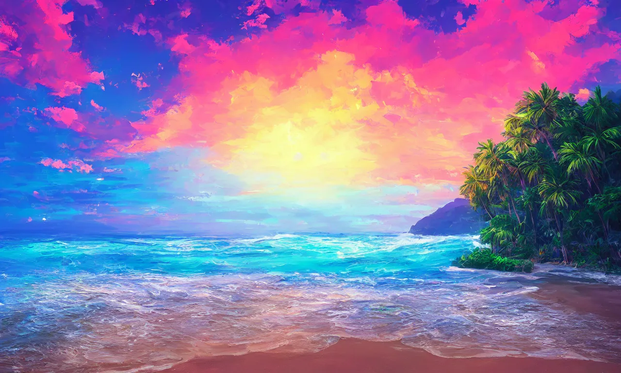 Image similar to paradise beach by alena aenami artworks in 4 k