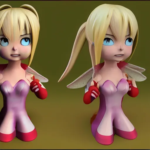 Prompt: photorealistic lucy fairy tail 3d model