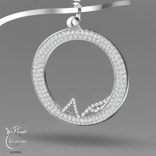 Image similar to a silver sagittarius constellation necklace pendant, 3 d rendering, in the style of pandora, tiffany, swarovski, van cleef & arpels, cartier, boucheron, bulgari, chaumet, elegant, noble, stylish