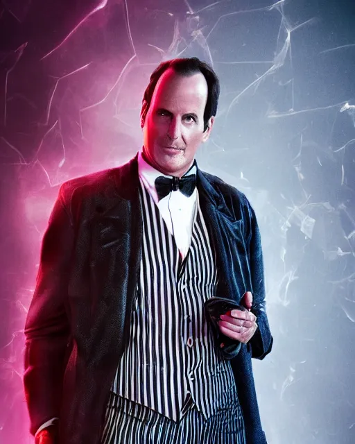 Image similar to Will Arnett as Beetlejuice, cinematic lighting, 4k photograph