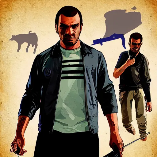 Prompt: gta 5 character by ansin, martin