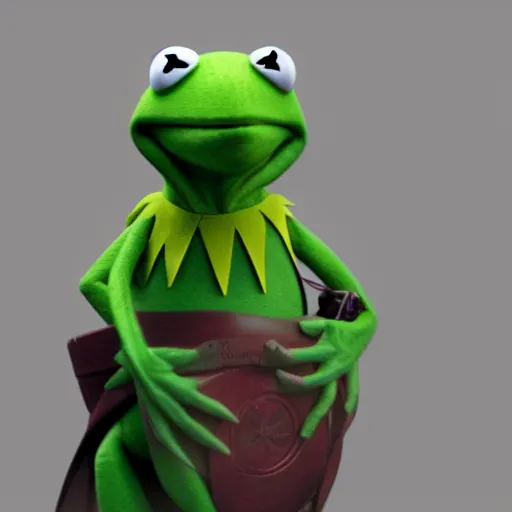 Image similar to Kermit the Frog is Captain America hyperdetailed, artstation, cgsociety, 8k