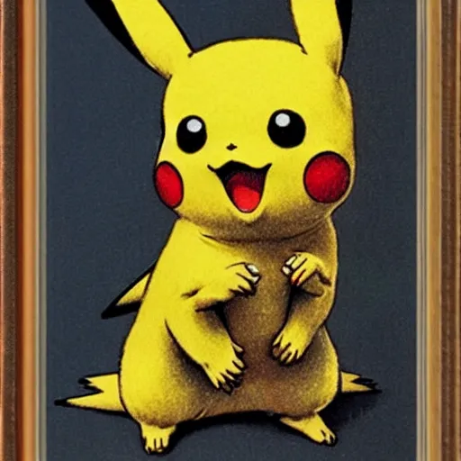 Image similar to pikachu by norman rockwell