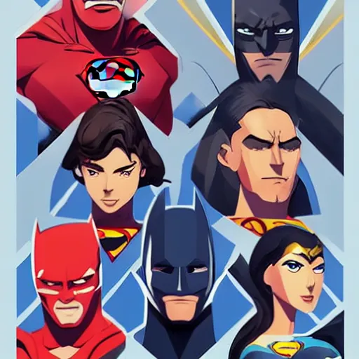 Image similar to face icon stylized minimalist justice league, loftis, cory behance hd by jesper ejsing, by rhads, makoto shinkai and lois van baarle, ilya kuvshinov, rossdraws global illumination