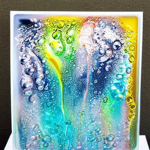 Prompt: abstract water art with bubbles