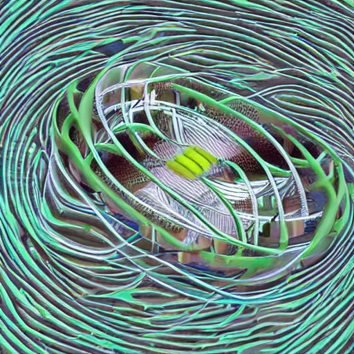 Image similar to a quantum circuit biomorphic design