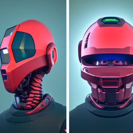 Image similar to sci-fi, helmet design, halo, duke-nuken, science-fiction, robot head, octane-render, cgi, blender, cinema-4d, maya, cgi, redshift