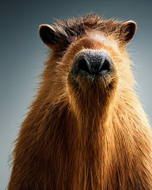 Image similar to a portrait photo of a doctor who is also a capybara, 4 k, high quality, award winning photo