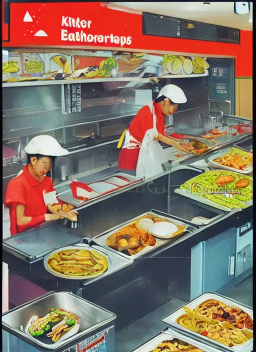 Image similar to 1 9 9 0 s singaporean public education poster for hawker centres