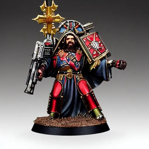 Prompt: Jesus Christ is the emperor, Warhammer 40k