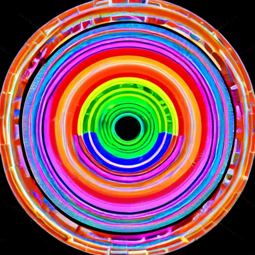 Image similar to circle of life, white background, rainbow colors, 8 k