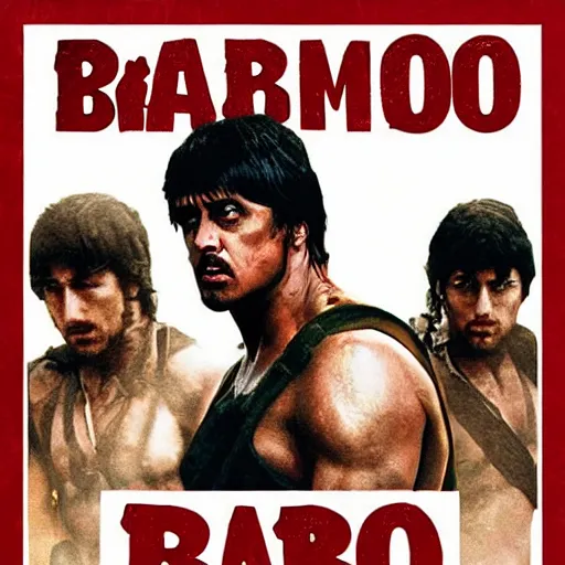 Prompt: “ poster for rambo 2 ”