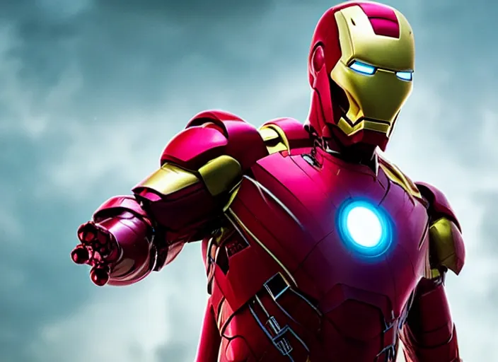 Image similar to film still of snoop dogg as iron man in new avengers film, 4k